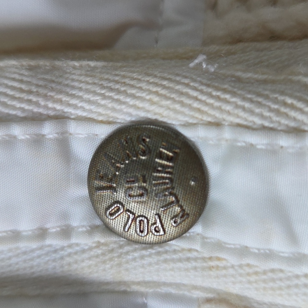 Vintage Polo Cream Knit and Down Puffer Jacket - Picture 9 of 17